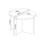 Hanah Home Dolunay Juego de Mesas de Centro Gris y Travertino